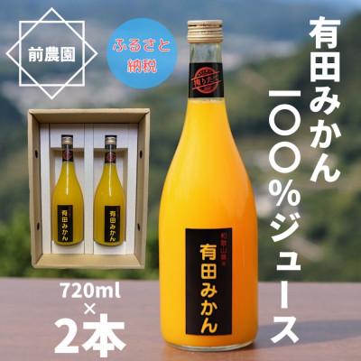 ふるさと納税 九度山町 [搾りたて発送]和歌山産 有田みかん100%ジュース 720ml×2本 無添加ストレート