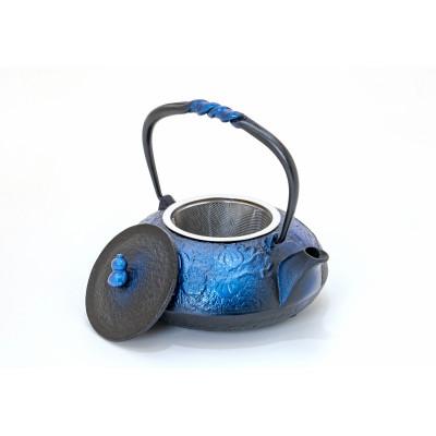 ふるさと納税 奥州市 南部鉄器 鉄瓶 ひさご 瑠璃色 0.5L  IH調理器 　及富作　伝統工芸品 [AK021] |  | 01