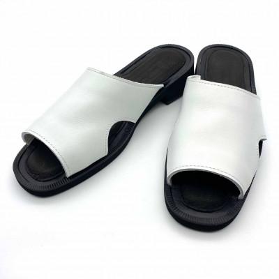 ふるさと納税 御所市 WRAP SANDALS/ラップサンダル ホワイト×ブラック 24(24.0〜24.5cm)