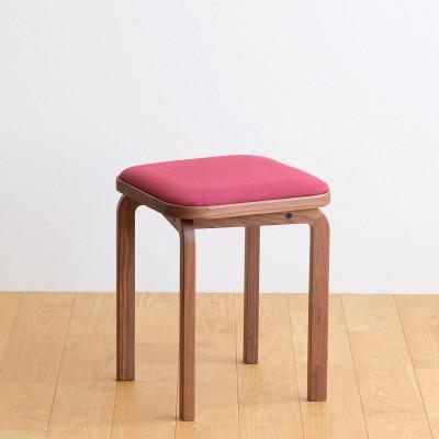 ふるさと納税 府中市 府中市の家具 コッコスツール ウォールナット材/生地:ラムース(バーガンディー)(組み立て式)