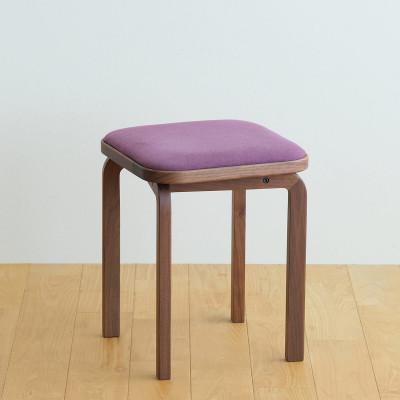 ふるさと納税 府中市 府中市の家具 コッコスツール ウォールナット材/生地:ラムース(パープル)(組み立て式)