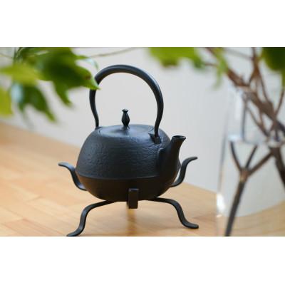 南部 伝統工芸品10点セット ふるさと納税 奥州市 南部鉄器 鉄瓶 末広肌 1.2L・鍛造釜台セット 伝統