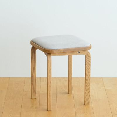 ふるさと納税 府中市 府中市の家具 コッコスツール オーク材/生地:ラムース(アイボリー)(組み立て式)