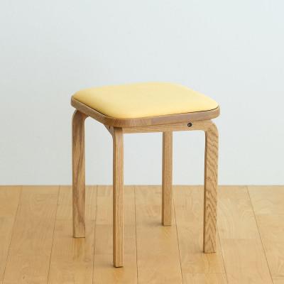 ふるさと納税 府中市 府中市の家具 コッコスツール オーク材/生地:ラムース(イエロー)(組み立て式)