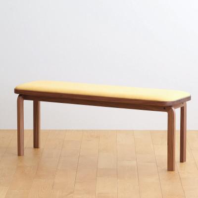 ふるさと納税 府中市 府中市の家具 コッコベンチ ウォールナット材/生地:ラムース(イエロー)(組み立て式)