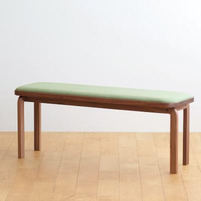 ふるさと納税 府中市 府中市の家具 コッコベンチ ウォールナット材/生地:ラムース(グリーン)(組み立て式)