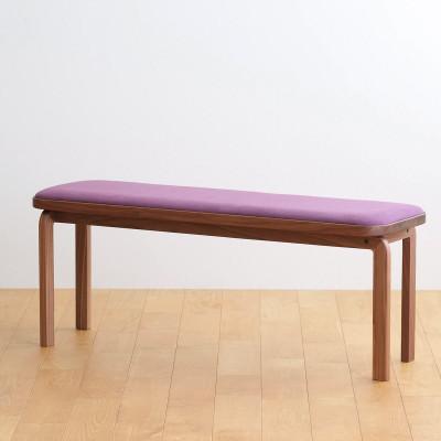ふるさと納税 府中市 府中市の家具 コッコベンチ ウォールナット材/生地:ラムース(パープル)(組み立て式)