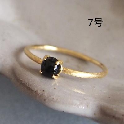 ふるさと納税 田原本町 7号 天然石オニキス リング(Silver925 18KGP仕上げ) 指輪