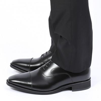 ふるさと納税 大和郡山市 紳士靴 牛革内羽根ストレートチップ 紐タイプ ビジネスシューズ 黒 24.5cm No.K1010 |  | 02