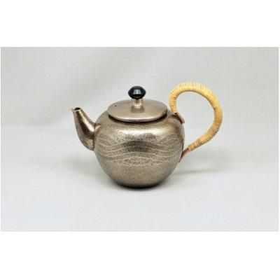 ふるさと納税 燕市 銅製急須なつめ形 帯織文 金いぶし(1点)