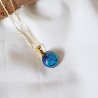 ふるさと納税 甲賀市 雑誌掲載[信楽焼の伝統工芸(陶器)]揺れ動く青が美しい蒼玉ネックレス(14kgf) 蒼玉シリーズ