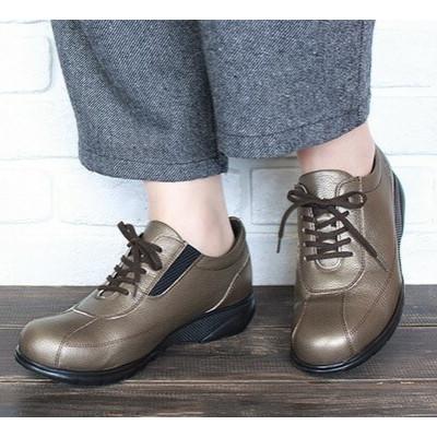 ふるさと納税 大和郡山市 [FookaL]24.5cm フッカル3Eクッション&amp;軽量レディースシューズ 851 ブロンズ