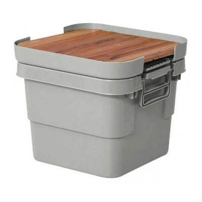 ふるさと納税 恵那市 DIY風テーブルトップセット グレー Sサイズ 2個