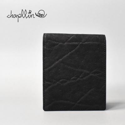 ふるさと納税 湖南市 チャップリン エレファントレザー 二つ折りショートウォレット ブラック CPW-S-EL-BK
