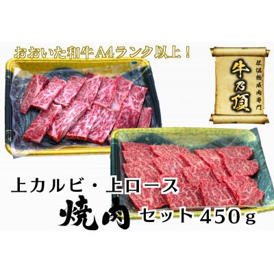 ふるさと納税 津久見市 おおいた和牛A4ランク以上 上カルビ・上ロース焼肉セット450g[低温熟成]