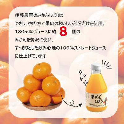 ふるさと納税 有田市 伊藤農園100%ピュアジュースみかんしぼり180ml×30本 |  | 01