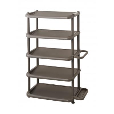 ふるさと納税 葛城市 シューズストレージワイド5段ブラウン