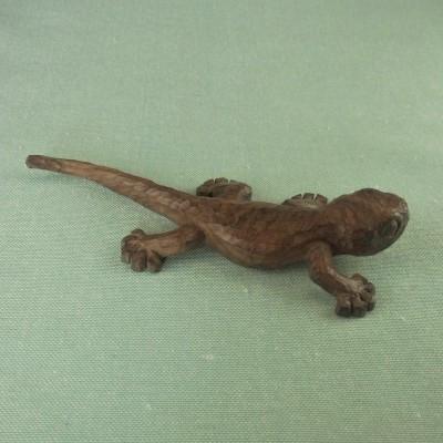 ふるさと納税 洞爺湖町 木彫 ヤモリ(長さ14cm) 1個