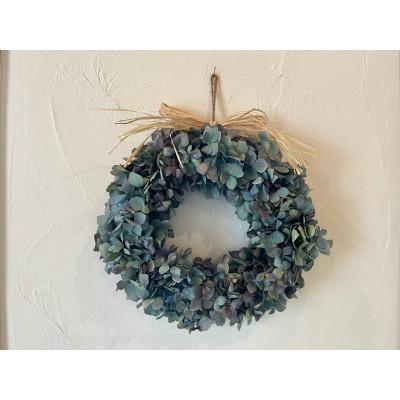 ふるさと納税 牟岐町 紫陽花のドライフラワーリース