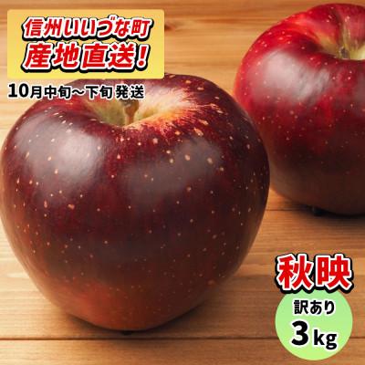 ふるさと納税 飯綱町 [訳あり] りんご 秋映 2026年10月中旬から10月末 3kg