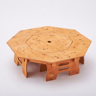 ふるさと納税 太子町 THE BARA +BARA Octagonテーブルセット カラー:メープル | 