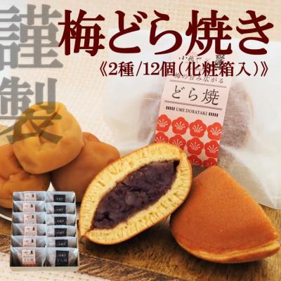 ふるさと納税 伊万里市 [常温便/随時出荷]梅どら焼き・どら焼き2種/12個(化粧箱入)[伊万里 小嶋や謹製]
