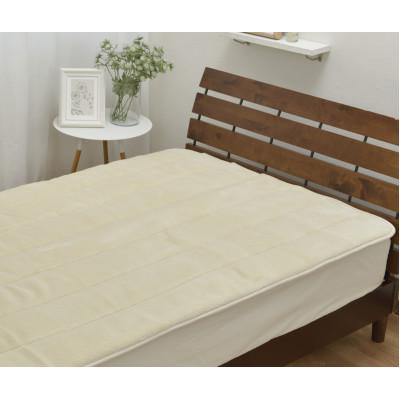 ふるさと納税 泉大津市 日本製 あったかコットン 敷きパッド シングル 100×205cm アイボリー