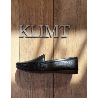 ふるさと納税 静岡市 靴 KLIMT(クリムト) のふわふわ楽チン 25cm ブラック モカシンシューズ