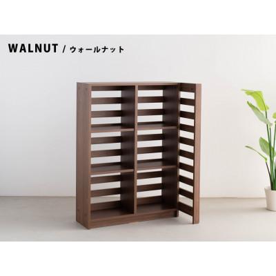 ふるさと納税 大川市 エルブロック パーティションシェルフLb ウォールナット (幅96 奥行29 高さ124)