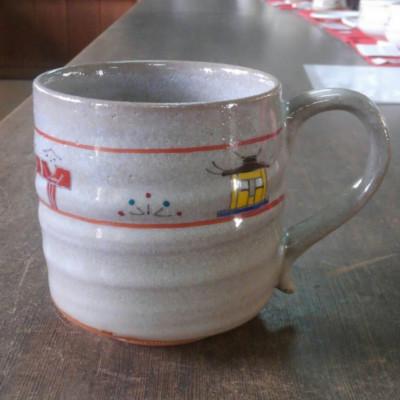 ふるさと納税 奈良市 赤膚焼 奈良絵マグカップ