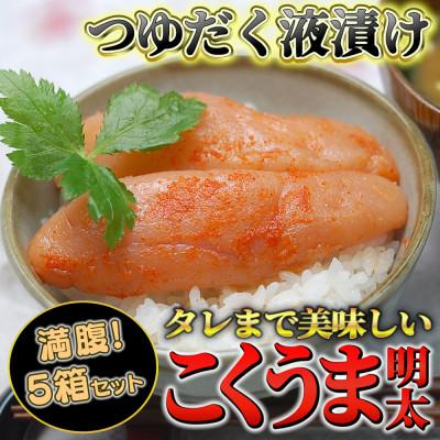 ふるさと納税 田川市 こくうま博多辛子明太子140g×5箱セット 福岡県の魚市場仲買が選ぶ量産できない味わい(田川市)