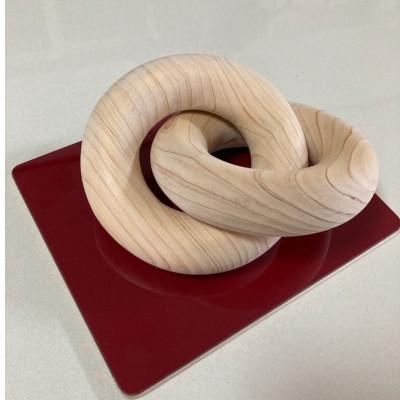 ふるさと納税 葛城市 この道50年!家具職人が作る、緑の輪 一つの木から二つの輪