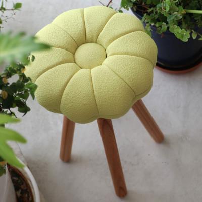 ふるさと納税 大川市 monaca stool:kiku[イエロー/栴檀/高さ45cm]