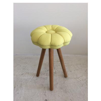 ふるさと納税 大川市 monaca stool:kiku[イエロー/ウォールナット/高さ45cm]