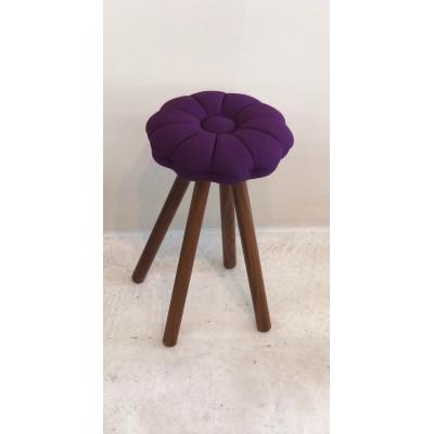 ふるさと納税 大川市 monaca stool:kiku[紫/ウォールナット/高さ45cm]