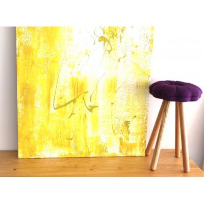 ふるさと納税 大川市 monaca stool:kiku[紫/栴檀/高さ45cm]