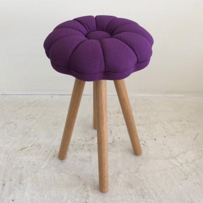 ふるさと納税 大川市 monaca stool:kiku[紫/オーク/高さ45cm]