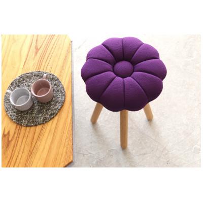 ふるさと納税 大川市 monaca stool:kiku[紫/オーク/高さ30cm]
