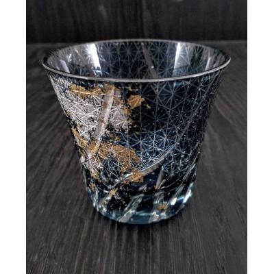 ふるさと納税 海南市 箔舞切子007 ダークブルー