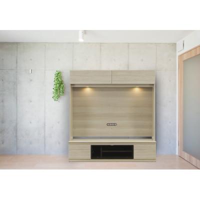 ふるさと納税 大川市 シャルム 幅160cm テレビボード 壁掛けテレビアーム金具付 グレージュ/ウォールナット