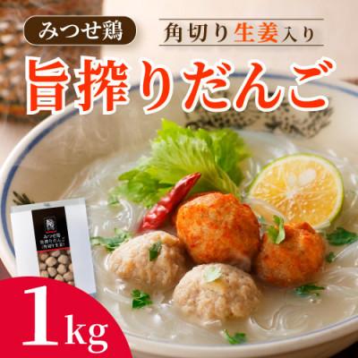 ふるさと納税 吉野ヶ里町 みつせ鶏旨搾りだんご(角切り生姜) 1kg(吉野ヶ里町)