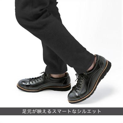 ふるさと納税 大和郡山市 ヤマトイズム 26.5cm ブラック レザーカジュアルシューズ 紳士靴 鹿革 YA3300 倭イズム_3