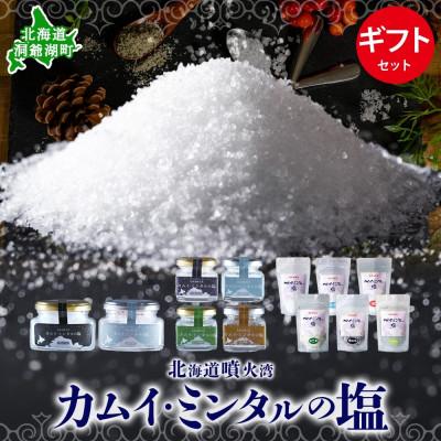 ふるさと納税 洞爺湖町 北海道噴火湾 カムイ・ミンタルの塩6種(大瓶・小瓶&amp;スタンド袋)ギフトセット