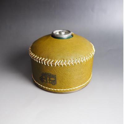 ふるさと納税 御坊市 心躍るリアルレザーの質感! 牛革OD缶カバー OLIVE