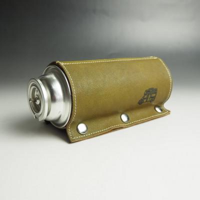 ふるさと納税 御坊市 心躍るリアルレザーの質感! 牛革CB缶カバー OLIVE