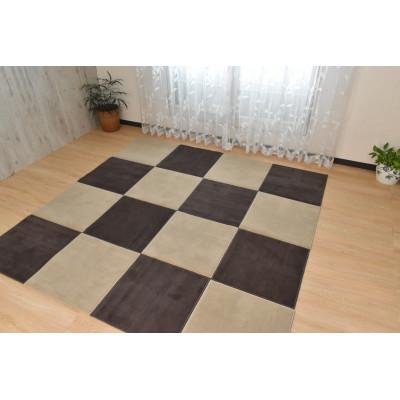 ふるさと納税 紀の川市 滑りにくい洗える ペット向け吸着マット 58x58cm 2枚入り &lt;ベージュ&gt;