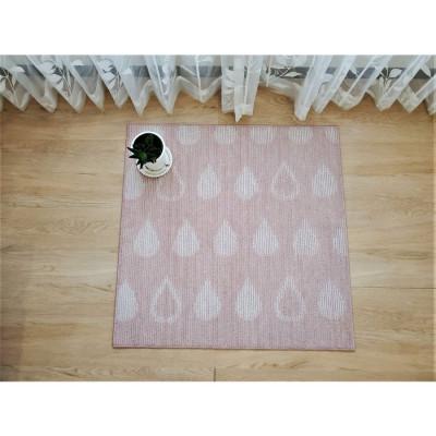 ふるさと納税 紀の川市 滑りにくい洗える吸着マット 90×90cm 2枚入り &lt;しずく柄・ローズ&gt;