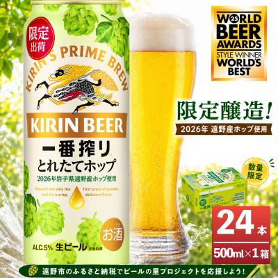 ふるさと納税 遠野市 キリン 一番搾り とれたてホップ 生ビール 500ml×24本 1ケース【11月中旬以降順次発送】 | 