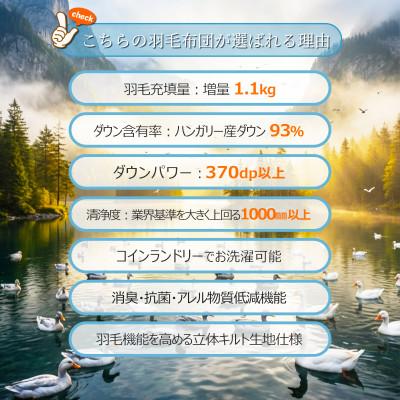 ふるさと納税 筑後市 【シングル】ハンガリーダウン93% 極暖1.1kg 本厚掛け羽毛布団 ピーチスキン生地(ブルー系) |  | 01