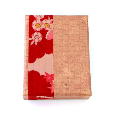 ふるさと納税 海南市 柿渋塗 四つ目箱 はがきサイズ 柿渋布付